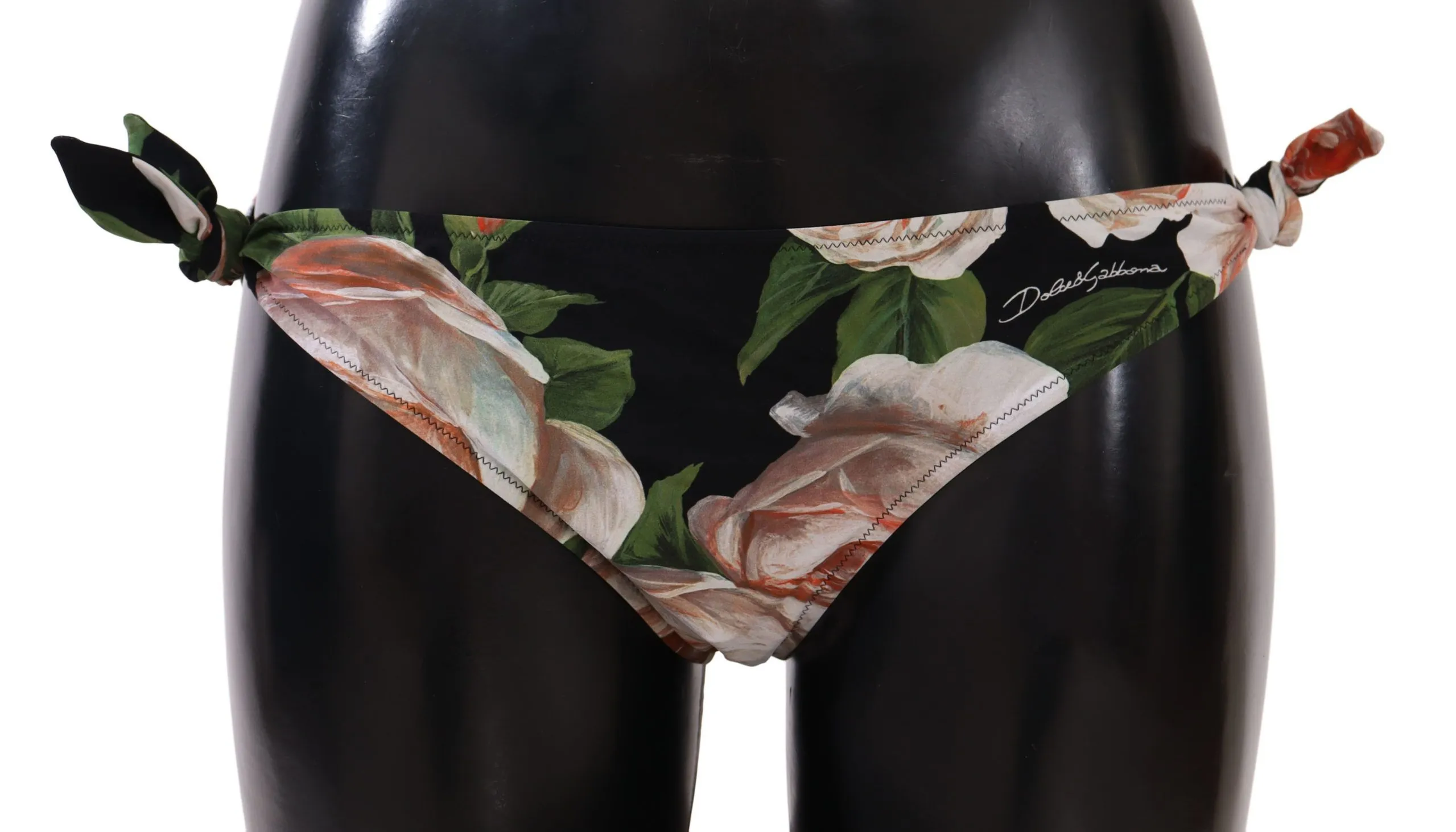 Dolce & Gabbana Women's Elegant Rose Print Bikini Bottom