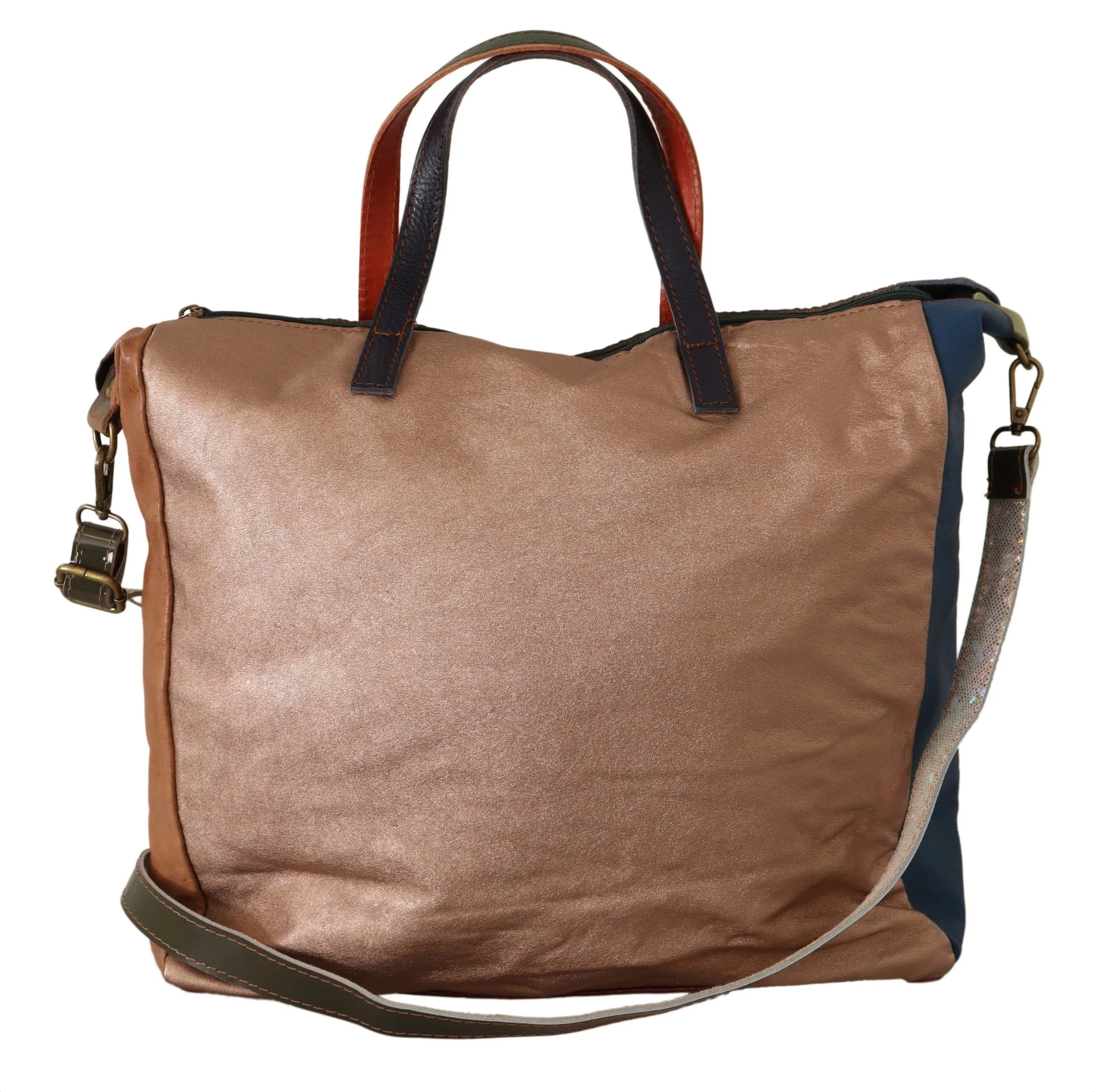 EBARRITO Women's Multicolor Leather Shoulder Tote Bag