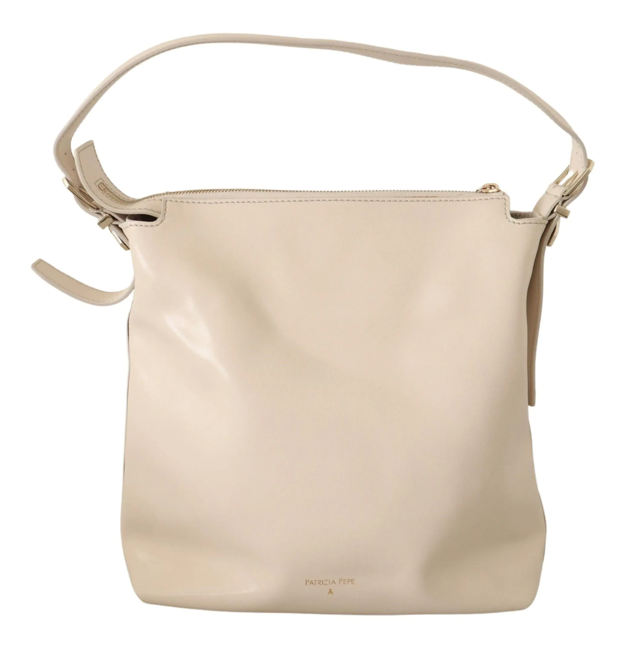 Patrizia Pepe Women's Chic Off White Leather Shoulder Bag