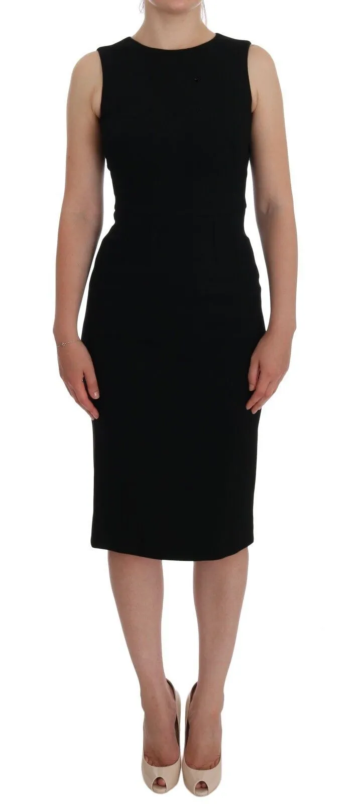 Dolce & Gabbana Women's Elegant Crystal Sheath Knee-Length Dress