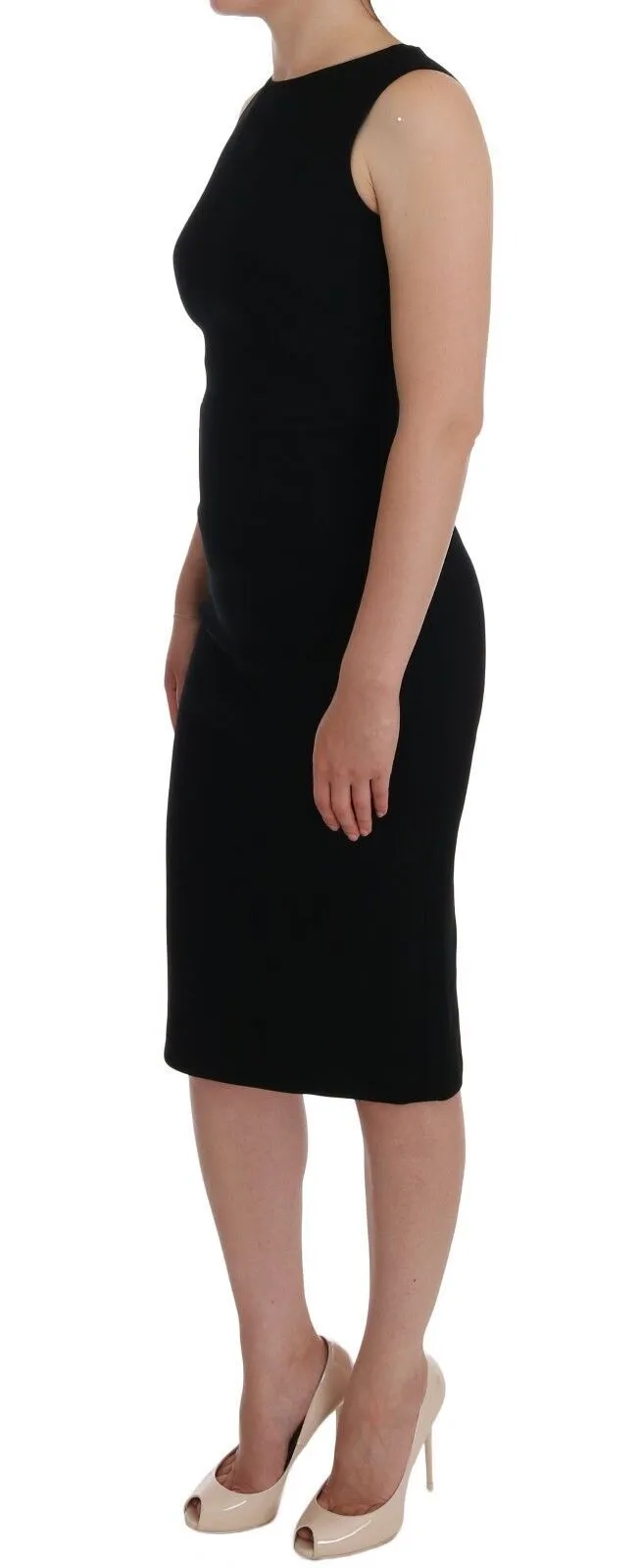 Dolce & Gabbana Women's Elegant Crystal Sheath Knee-Length Dress