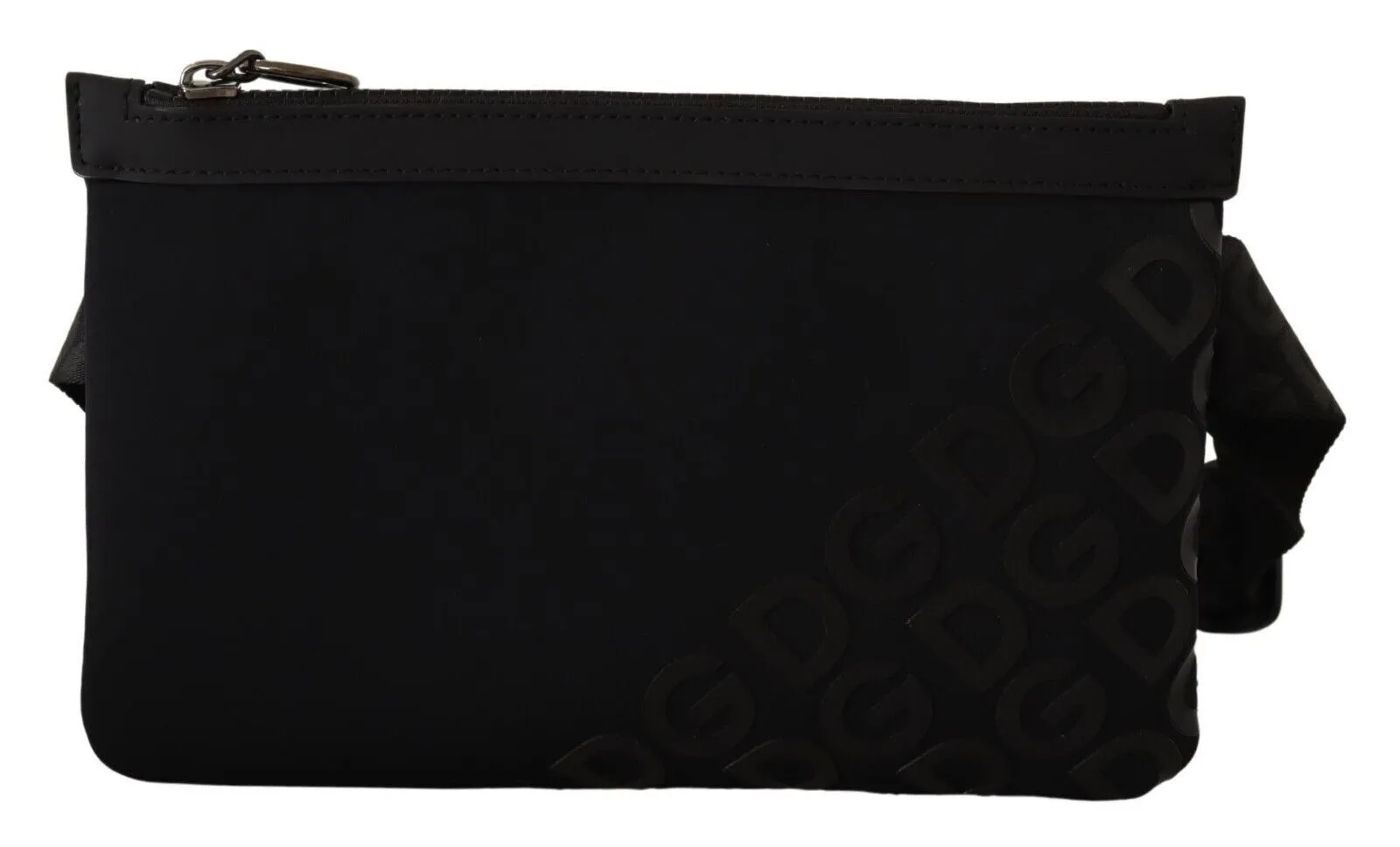 Dolce & Gabbana Men's Sleek Black Monogram Neoprene Fanny Pack