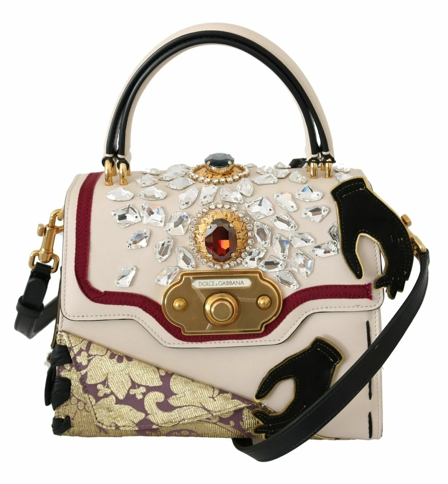 Dolce & Gabbana Women's Multicolor Elegance Shoulder Bag with Gold Details
