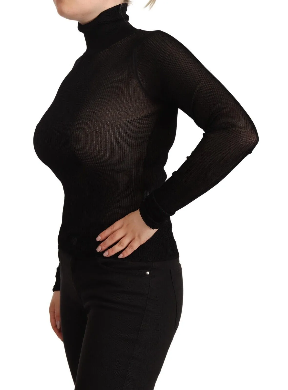 Dolce & Gabbana Women's Elegant Black Turtleneck Sweater