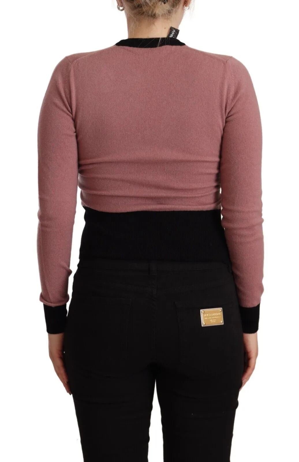 Dolce & Gabbana Women's Elegant Pink Cashmere Crewneck Sweater