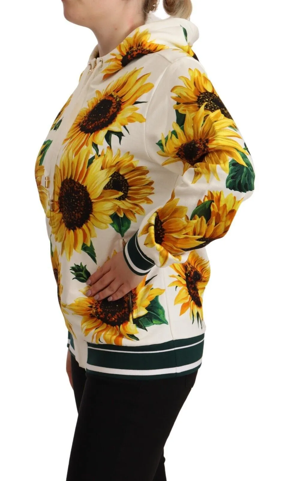 Dolce & Gabbana Women's Floral Daisy Sunflower Hooded Sweater