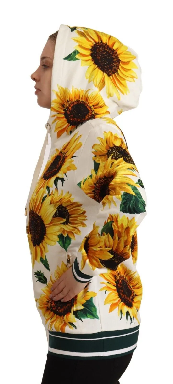 Dolce & Gabbana Women's Floral Daisy Sunflower Hooded Sweater