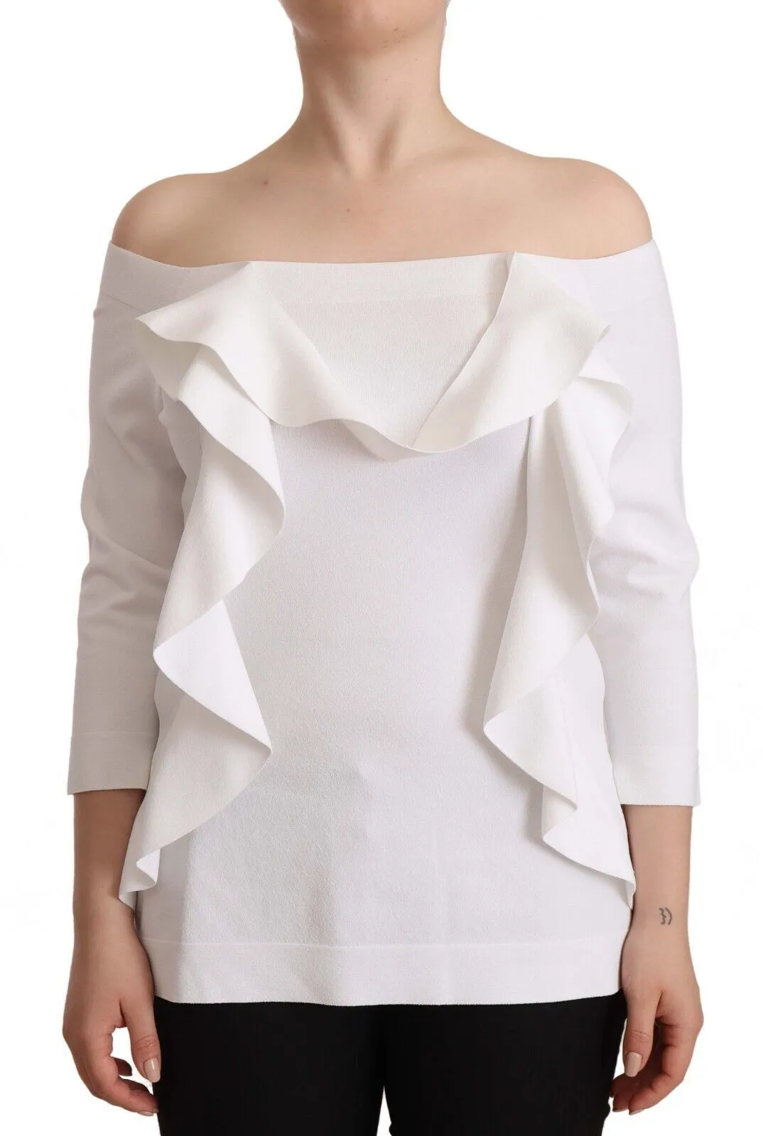 EXTERIOR Women's Chic Off-Shoulder Long Sleeve Blouse