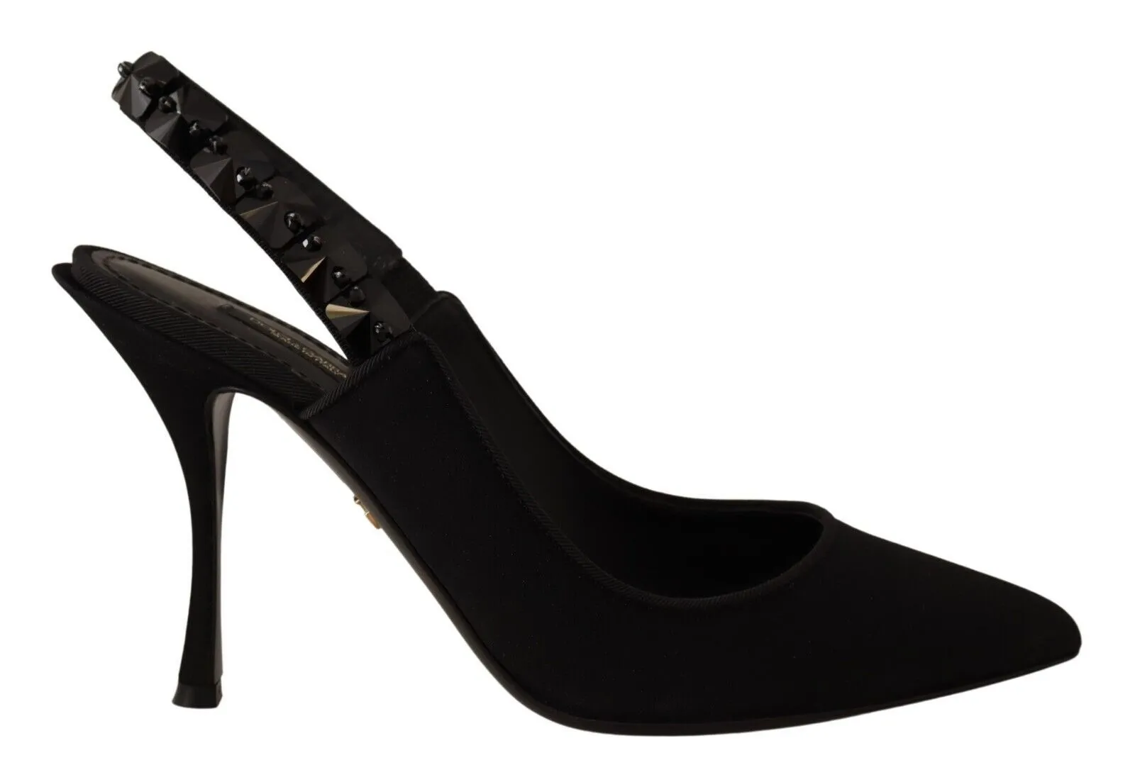 Dolce & Gabbana Women's Elegant Black Silk Blend Slingback Pumps