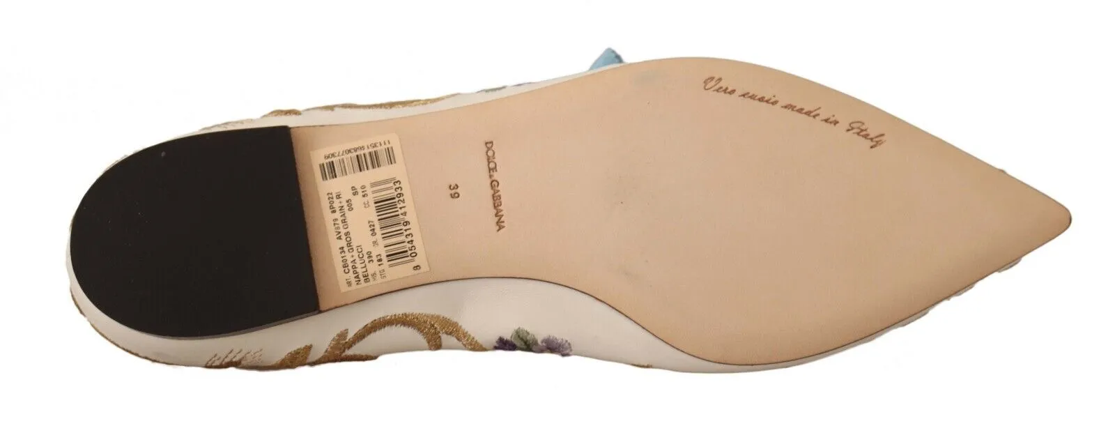 Dolce & Gabbana Women's Chic Floral Embroidered Flat Sandals for Summer