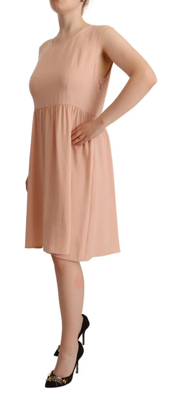 Twinset Women's Elegant Beige Sleeveless Shift Dress