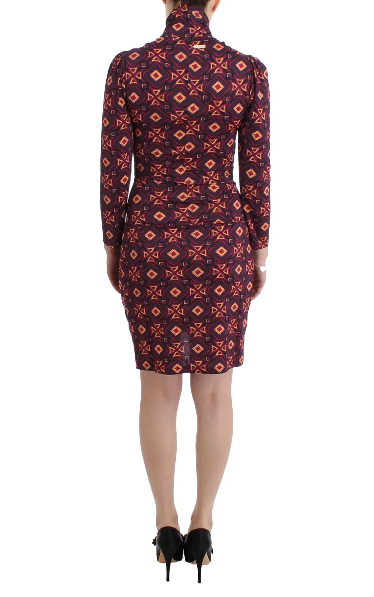 GF Ferre Women's Multicolor Turtleneck Chic Dress