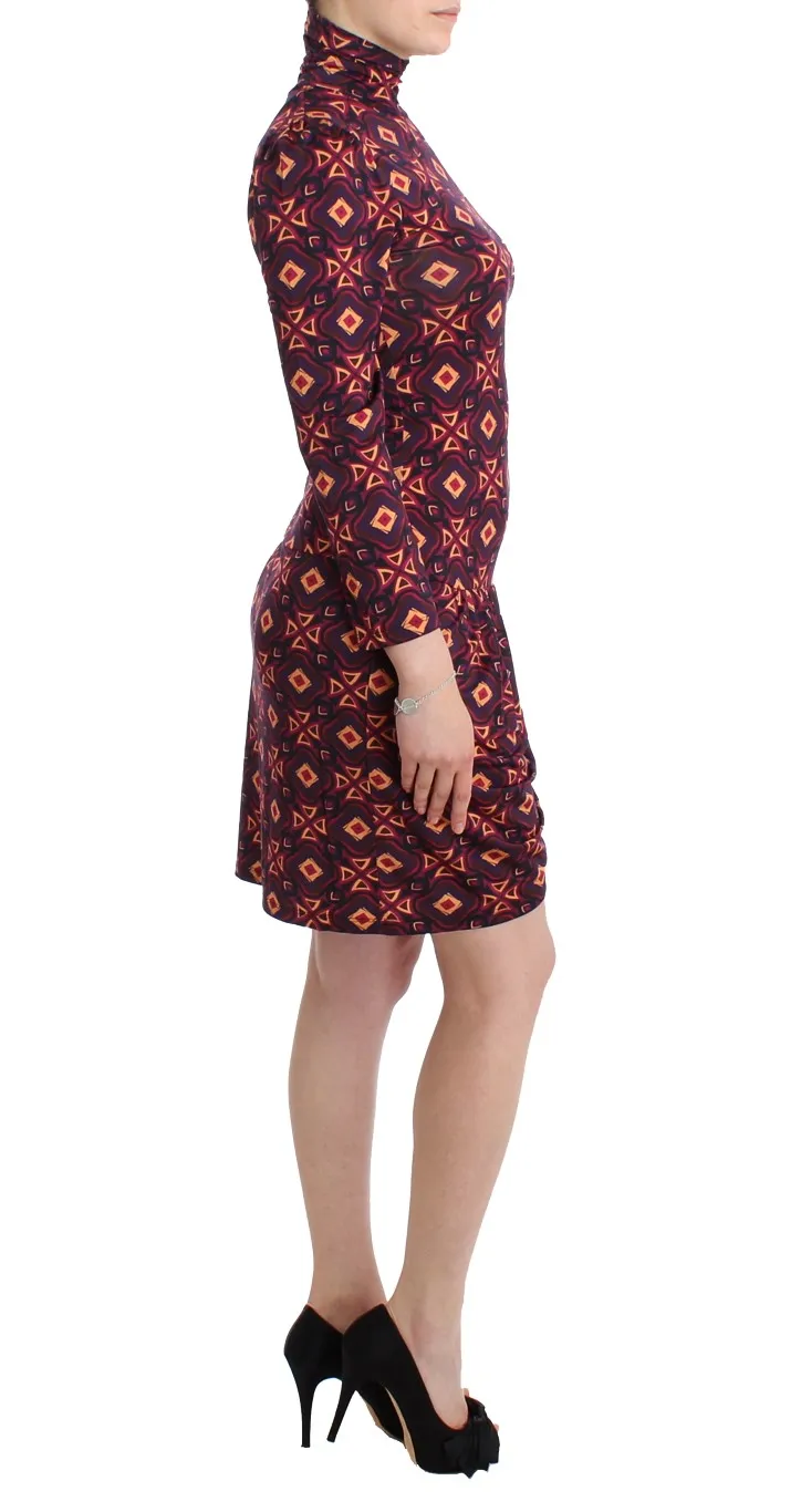 GF Ferre Women's Multicolor Turtleneck Chic Dress