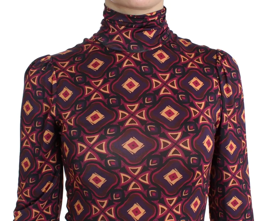 GF Ferre Women's Multicolor Turtleneck Chic Dress