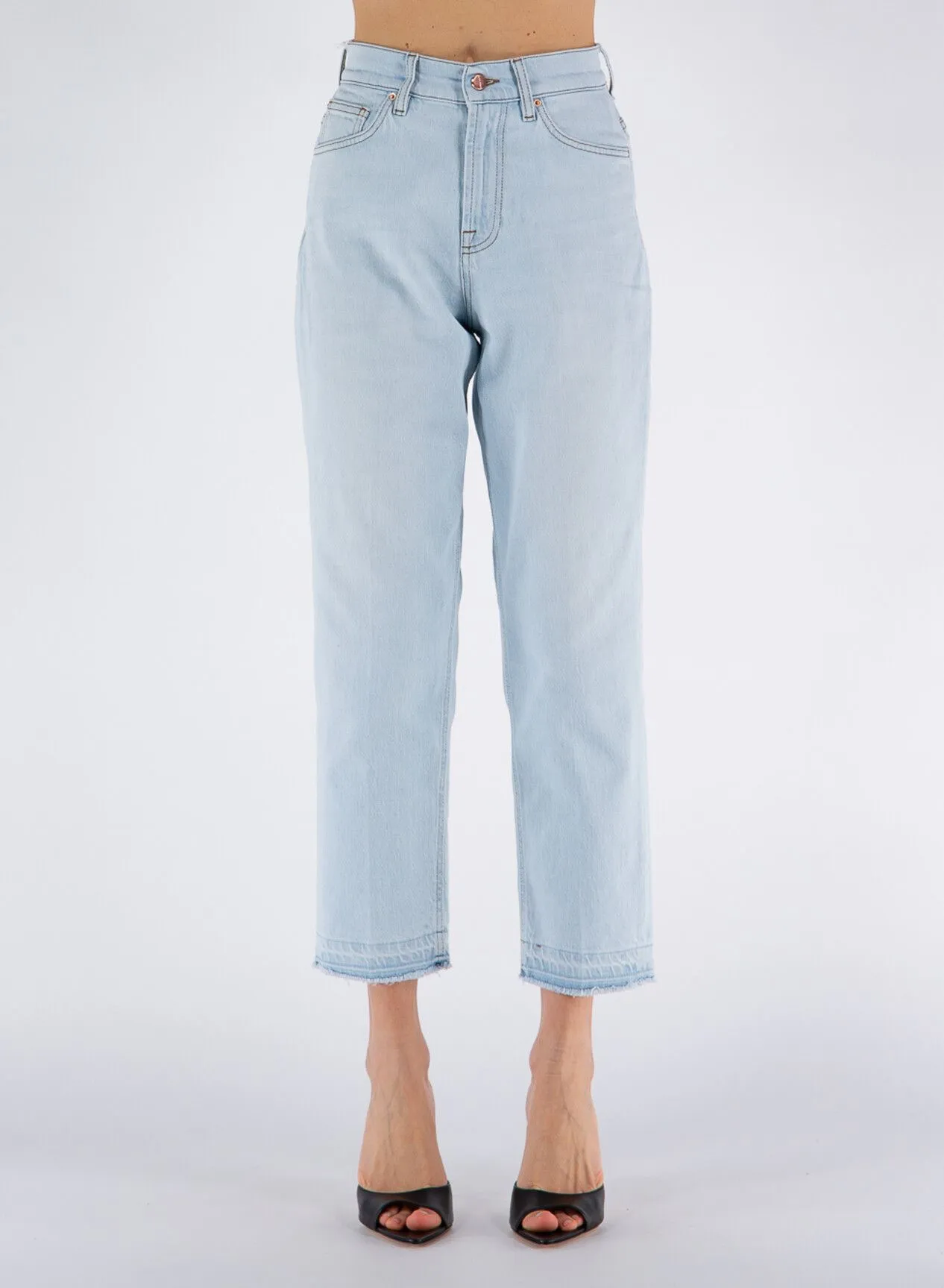 Don The Fuller Women's Light Blue Cotton Women's High-Waisted Jean