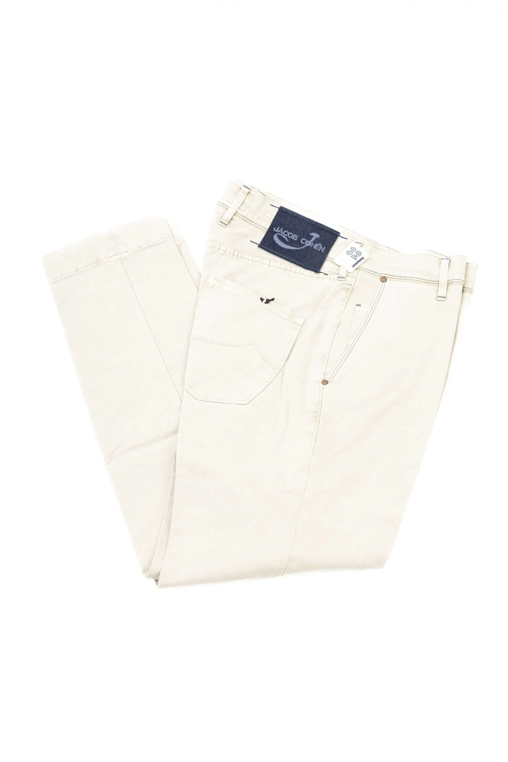 Jacob Cohen Men's Elegant Silver Chino Model Trousers