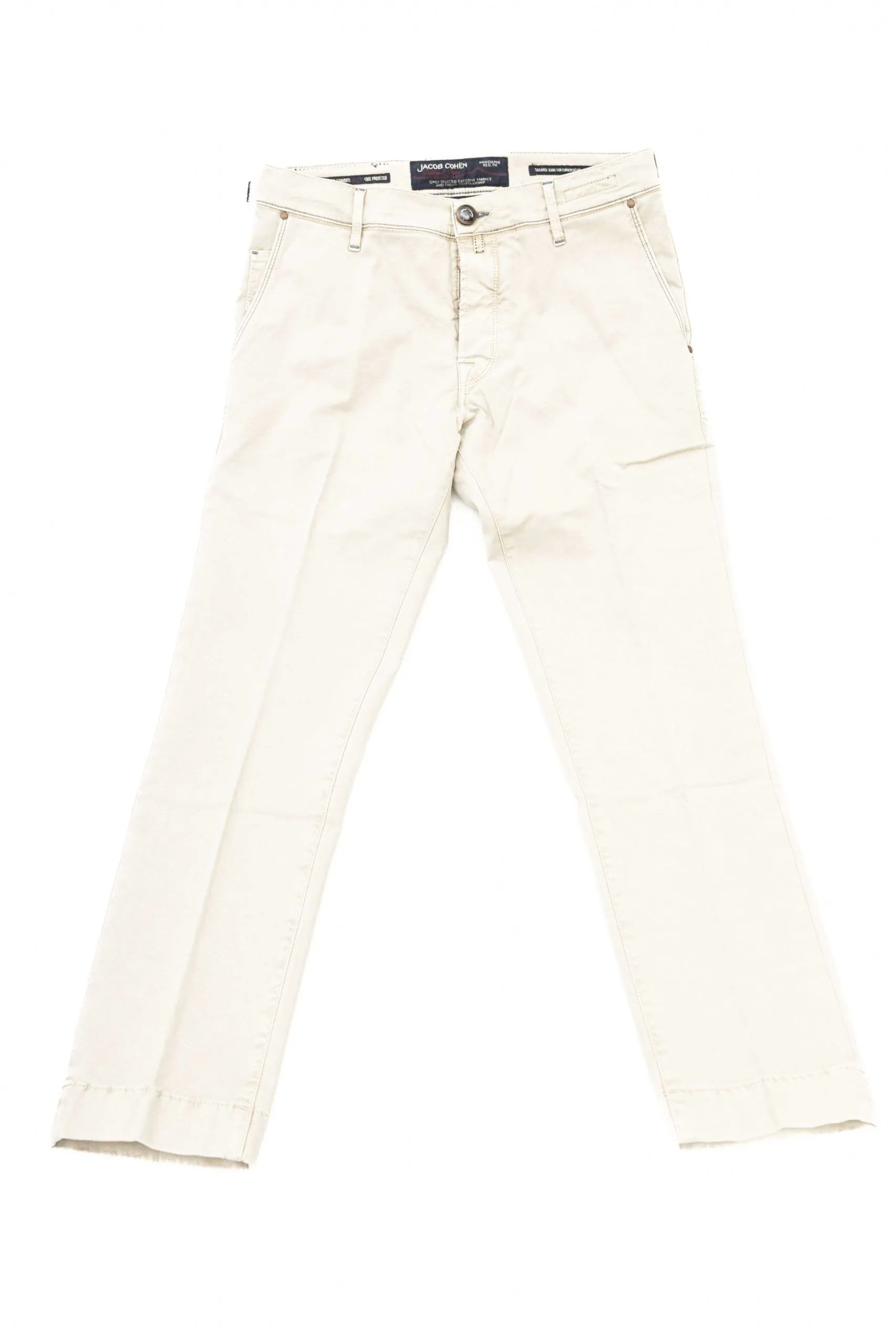Jacob Cohen Men's Elegant Silver Chino Model Trousers