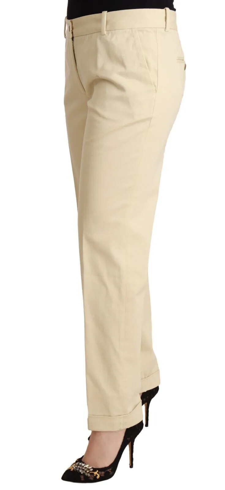 Dolce & Gabbana Women's Elegant Mid Waist Tapered Trousers