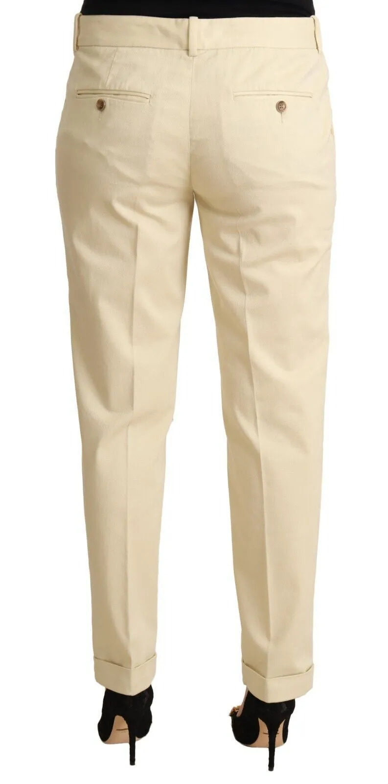 Dolce & Gabbana Women's Elegant Mid Waist Tapered Trousers