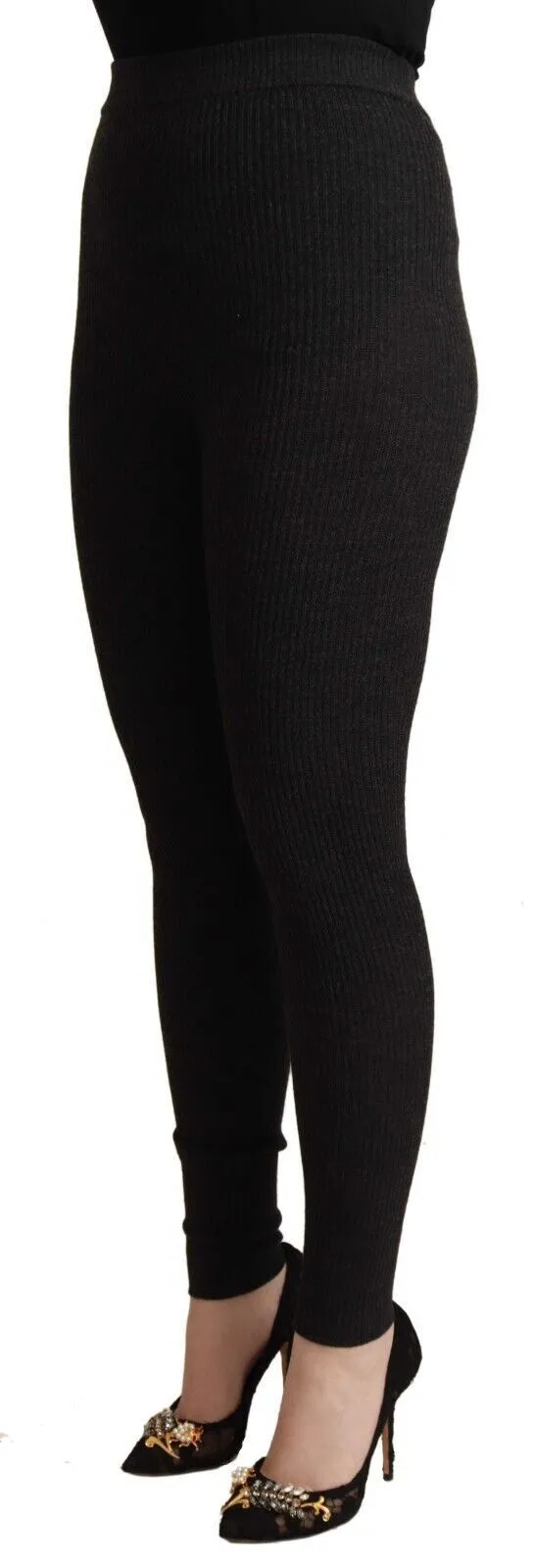 Dolce & Gabbana Women's Elegant High-Waist Wool Tights Pants