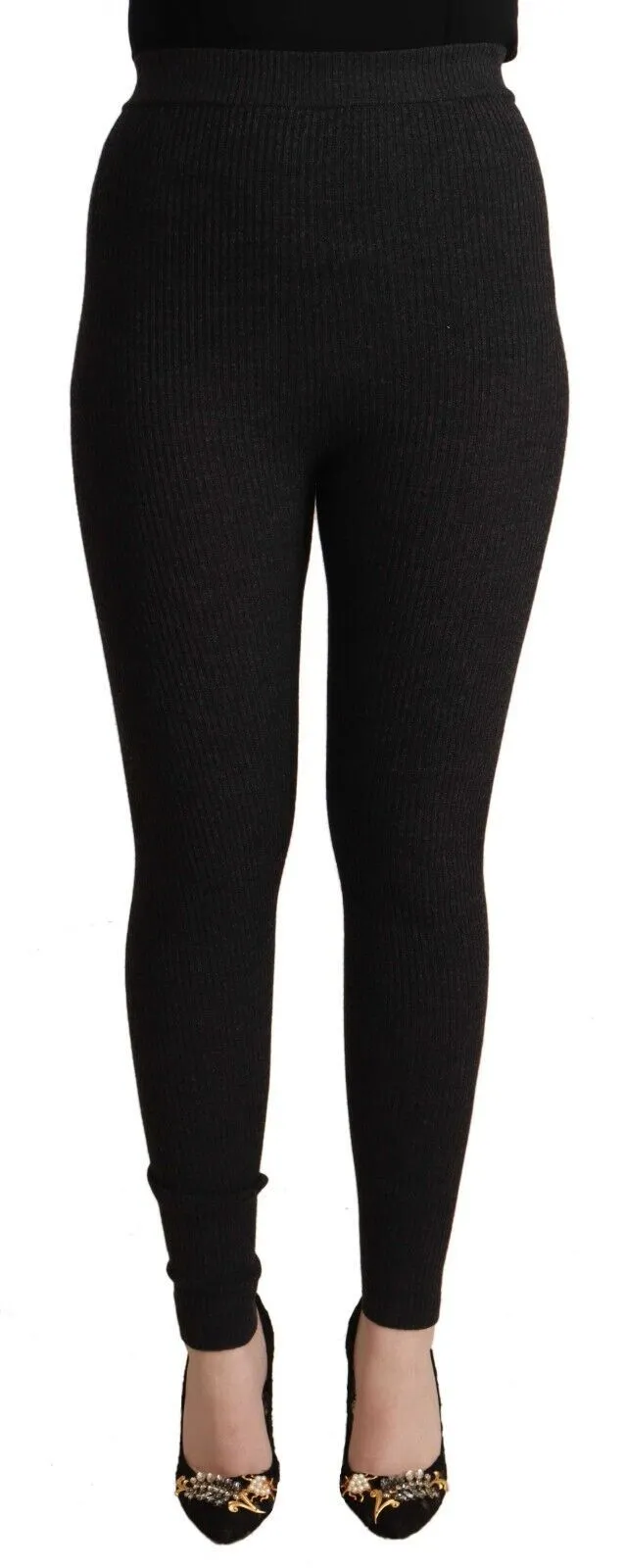 Dolce & Gabbana Women's Elegant High-Waist Wool Tights Pants