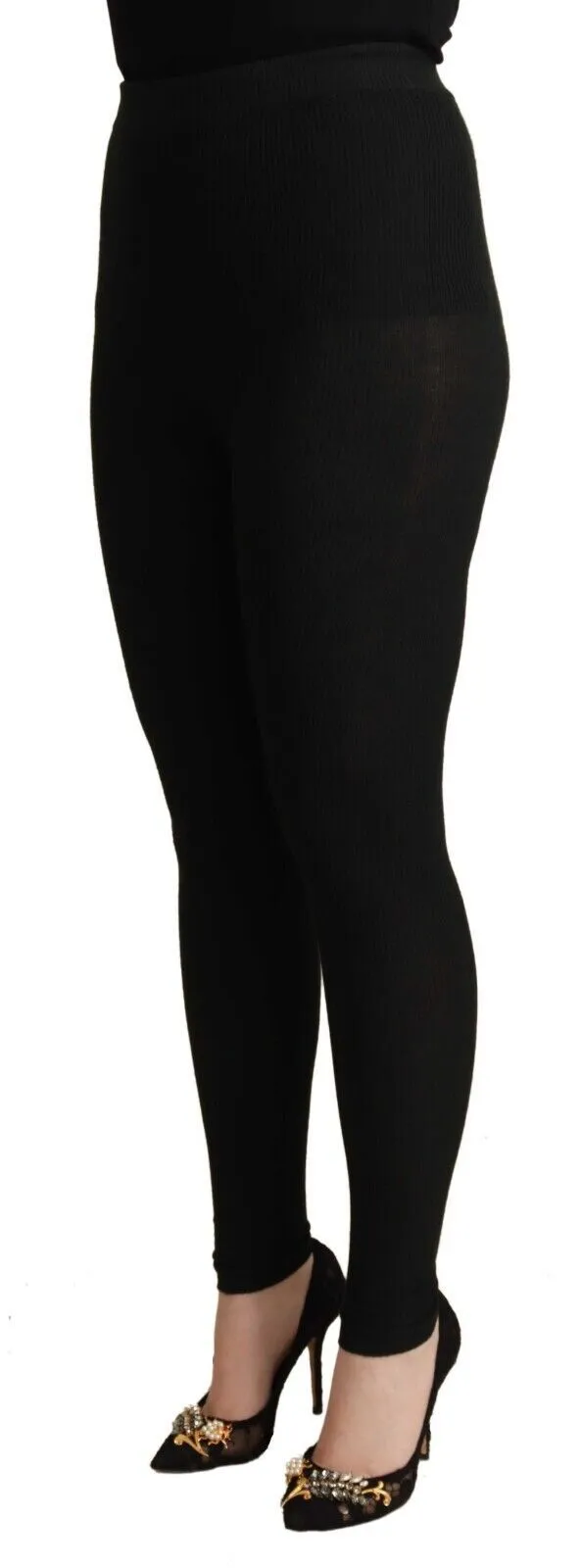 Dolce & Gabbana Women's Elegant High Waist Cashmere-Silk Tights Pants