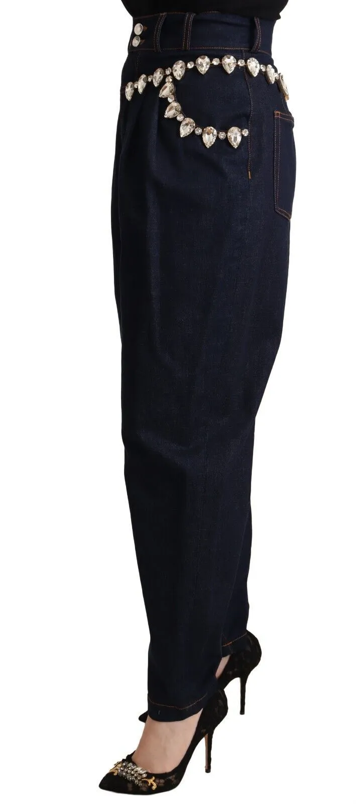 Dolce & Gabbana Women's Elegant Embellished High-Waist Denim