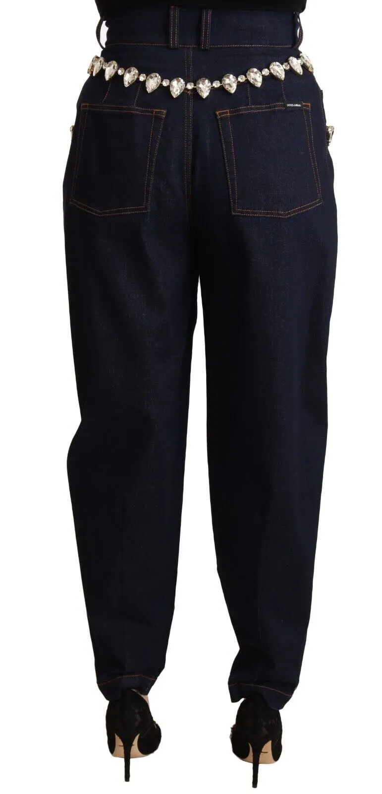 Dolce & Gabbana Women's Elegant Embellished High-Waist Denim