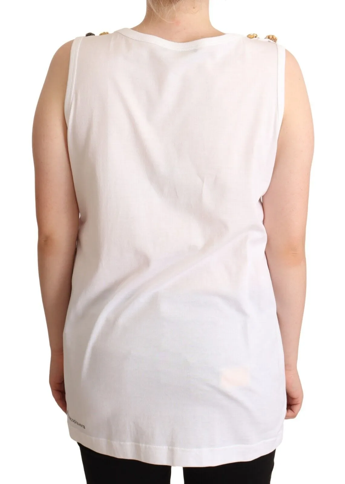 Dolce & Gabbana Women's Elegant White Cotton Tank Top