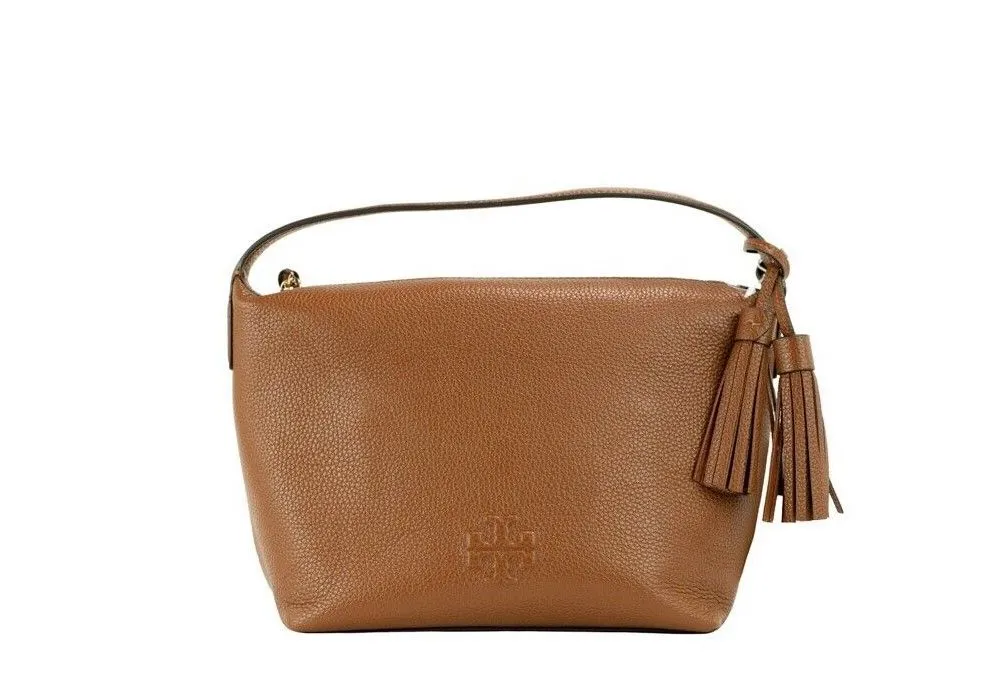 Tory Burch Women's Thea Small Moose Pebbled Leather Slouchy Shoulder Handbag