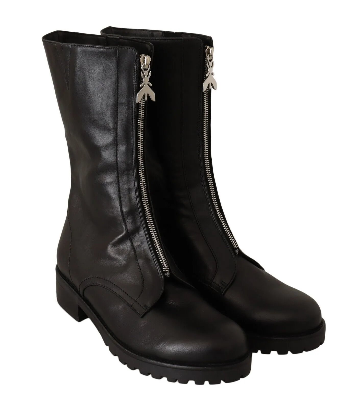 Patrizia Pepe Women's Elegant Black Leather High Boots