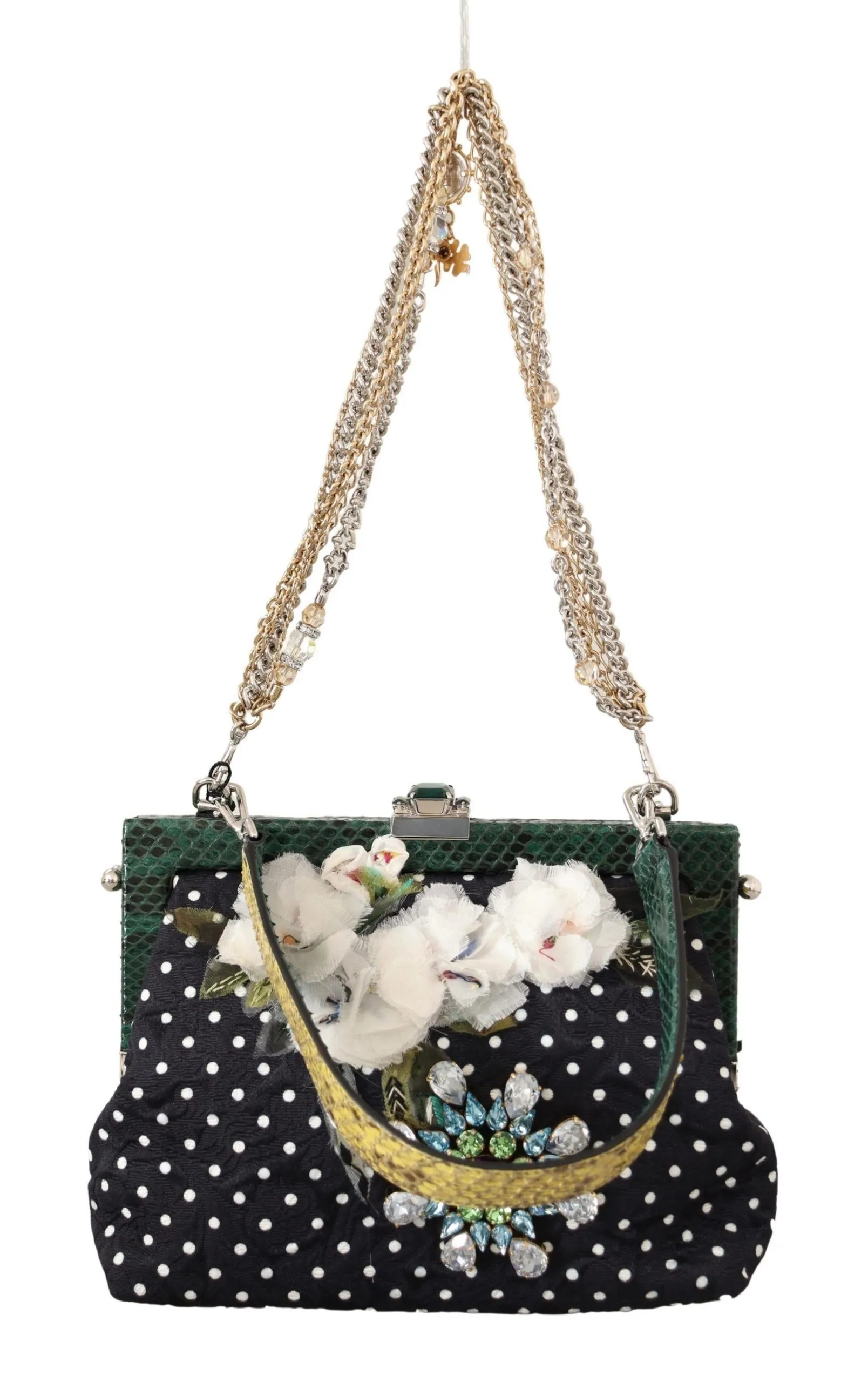 Dolce & Gabbana Women's Elegant Floral & Polka Dot Evening Clutch