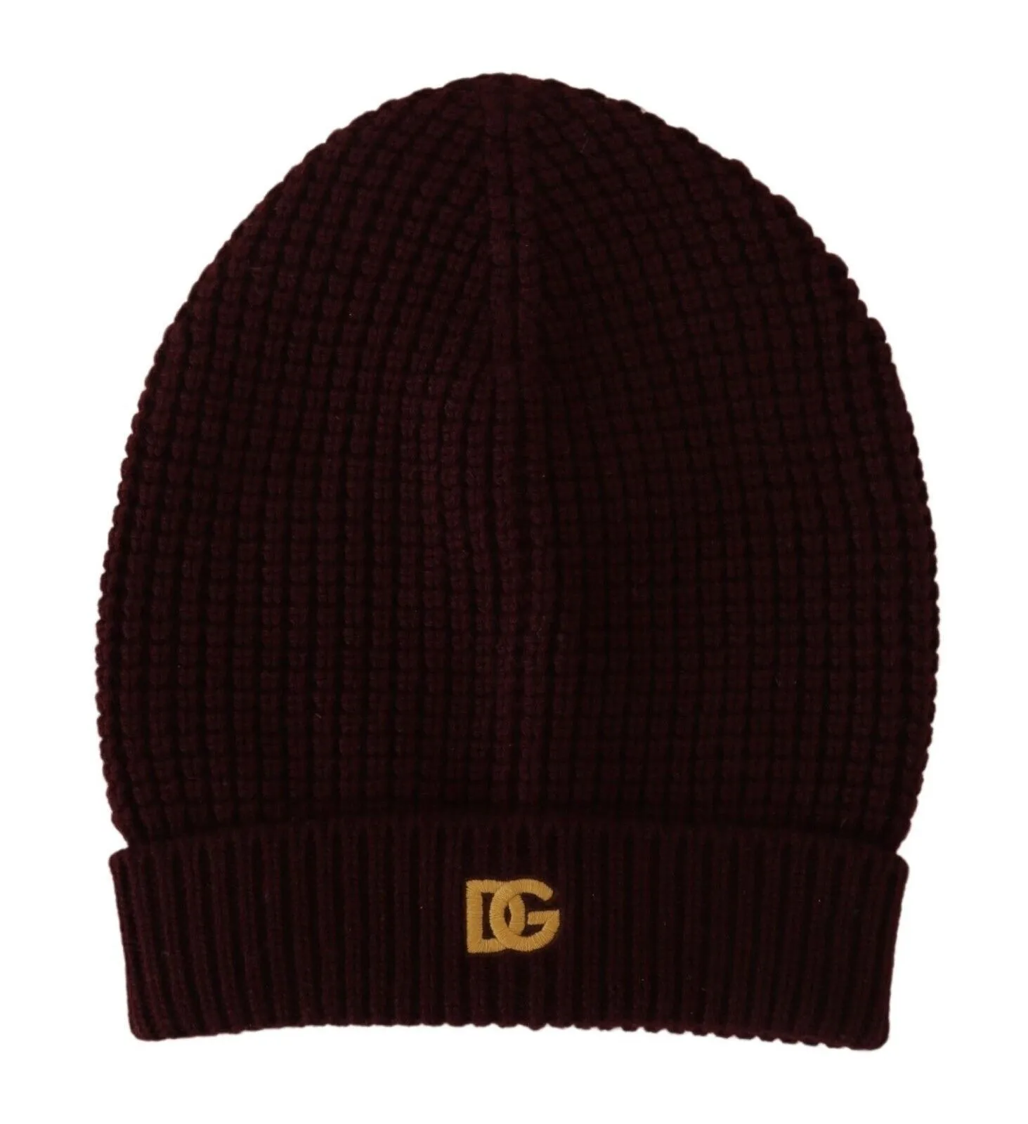 Dolce & Gabbana Women's Elegant Cashmere Knit Beanie in Dark Red