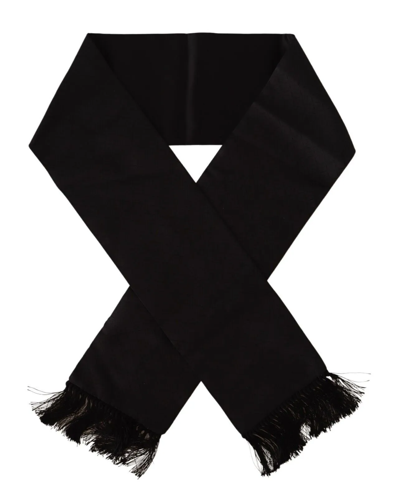 Dolce & Gabbana Men's Elegant Silk Fringed Scarf