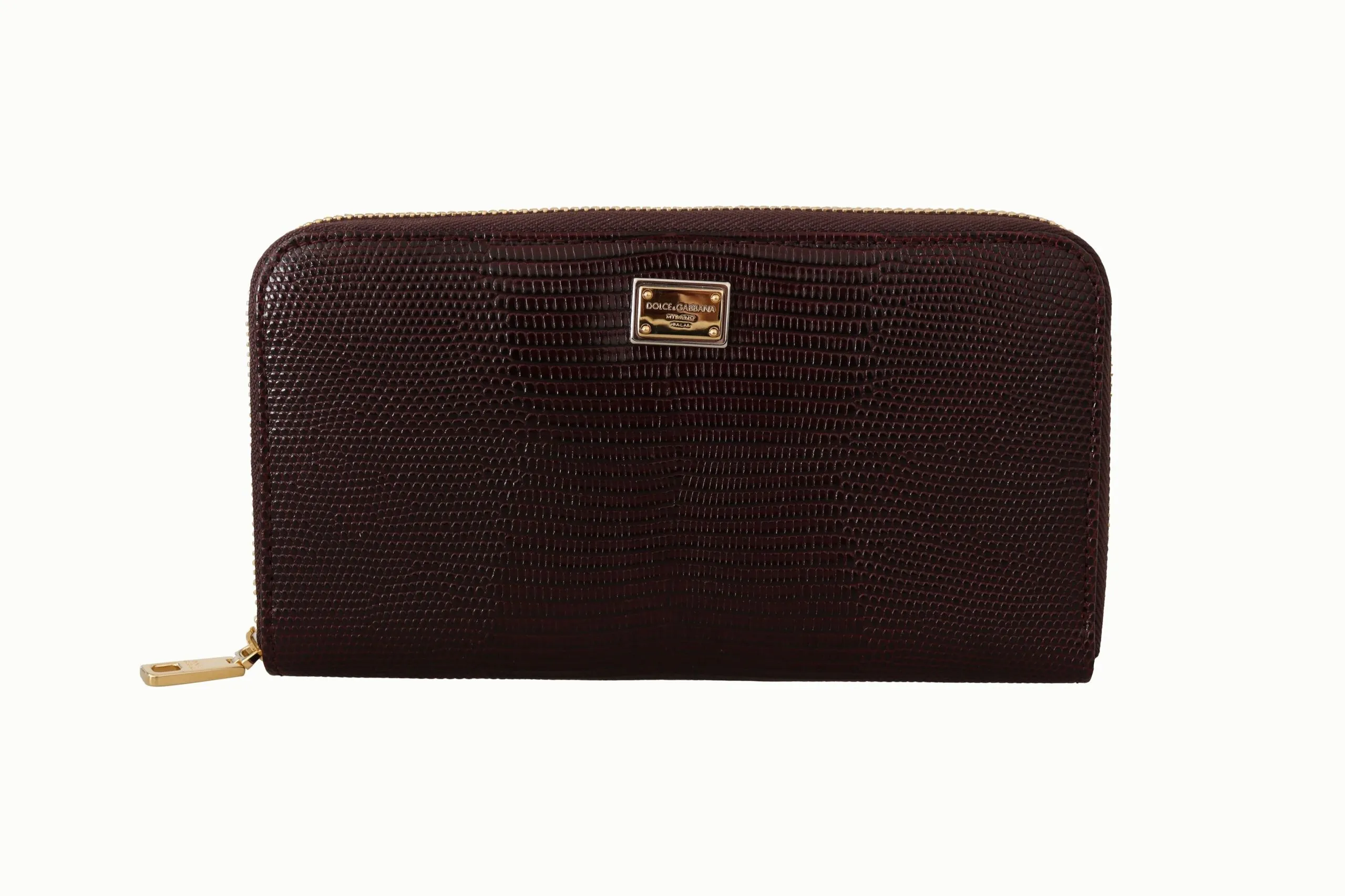 Dolce & Gabbana Women's Elegant Bordeaux Leather Continental Wallet