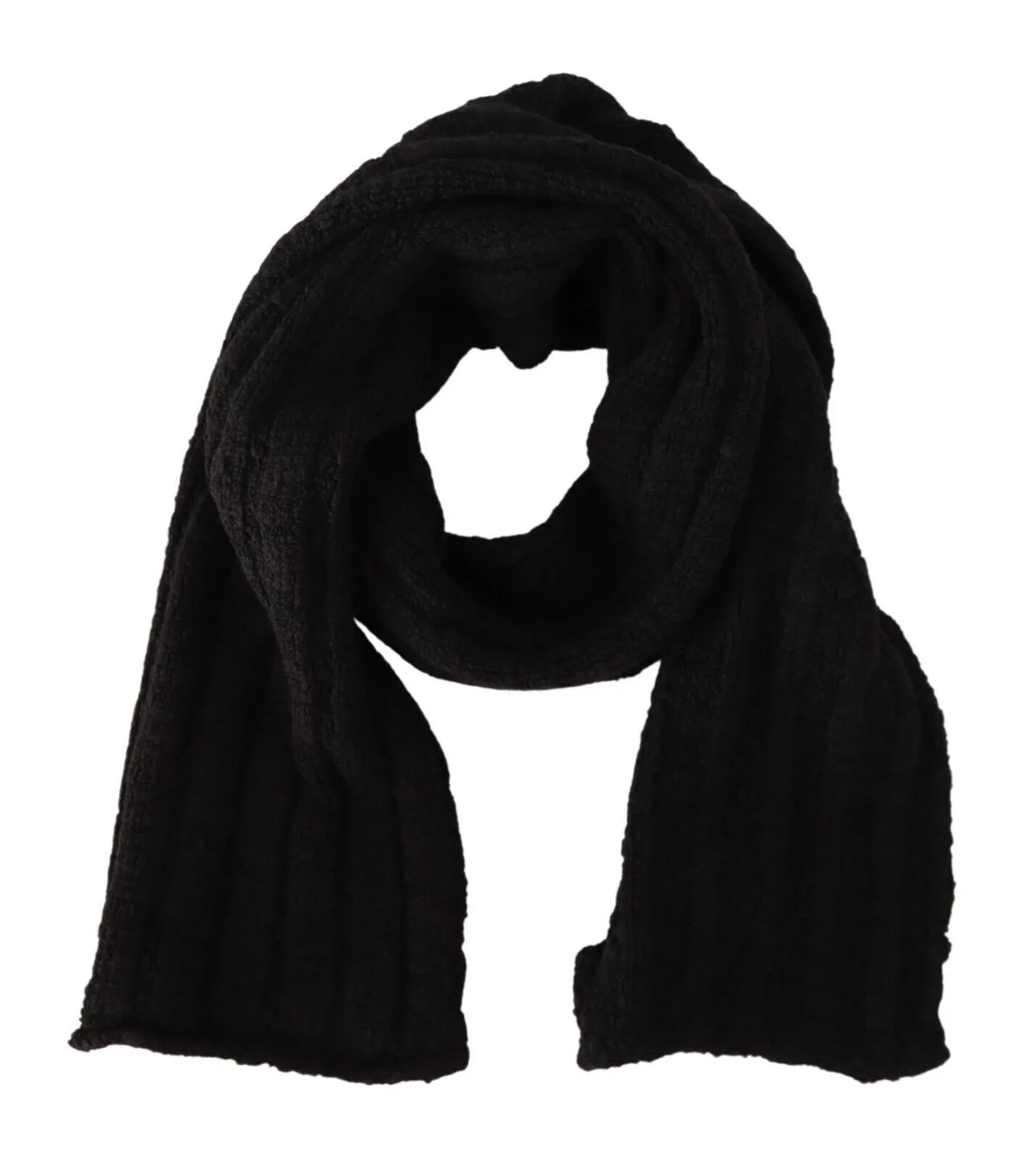 Dolce & Gabbana Women's Elegance Unleashed Black Wool Scarf