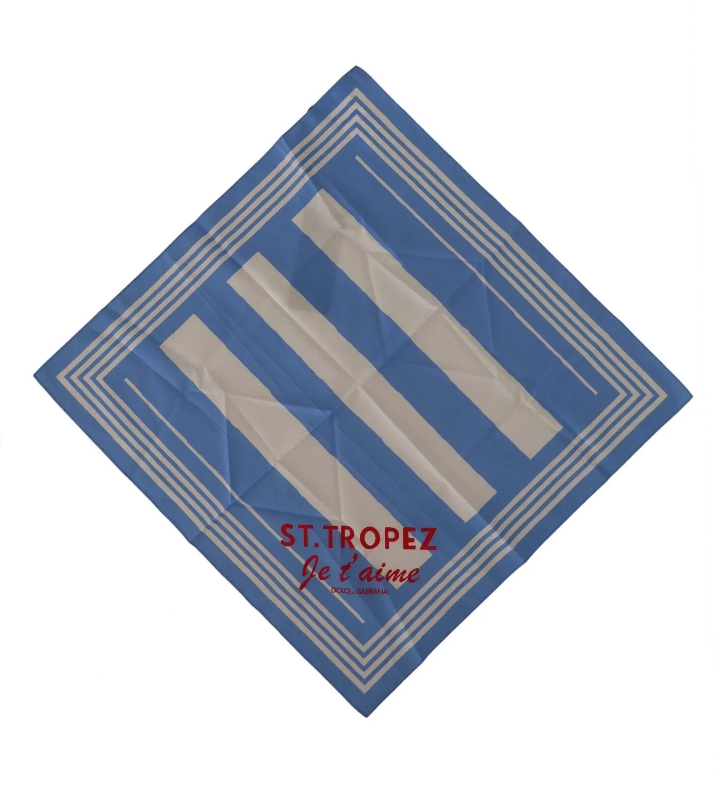 Dolce & Gabbana Women's Elegant Striped Cotton Handkerchief