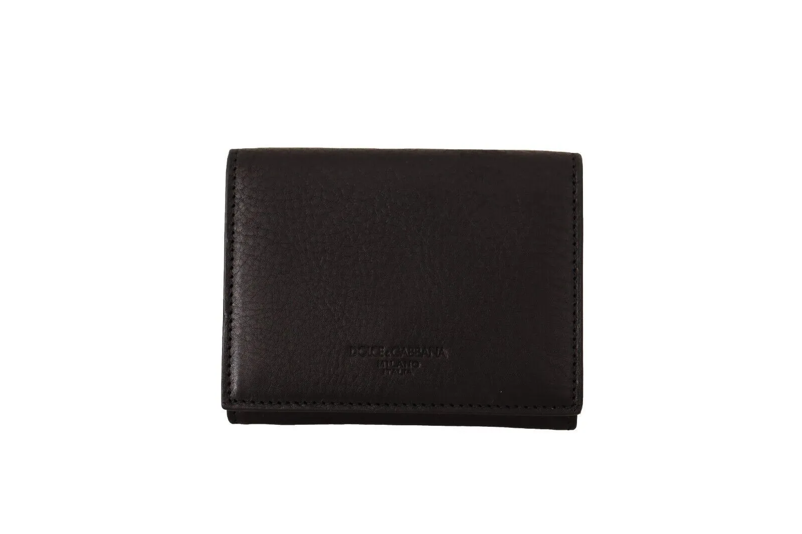 Dolce & Gabbana Men's Elegant Black Leather Trifold Multi Kit
