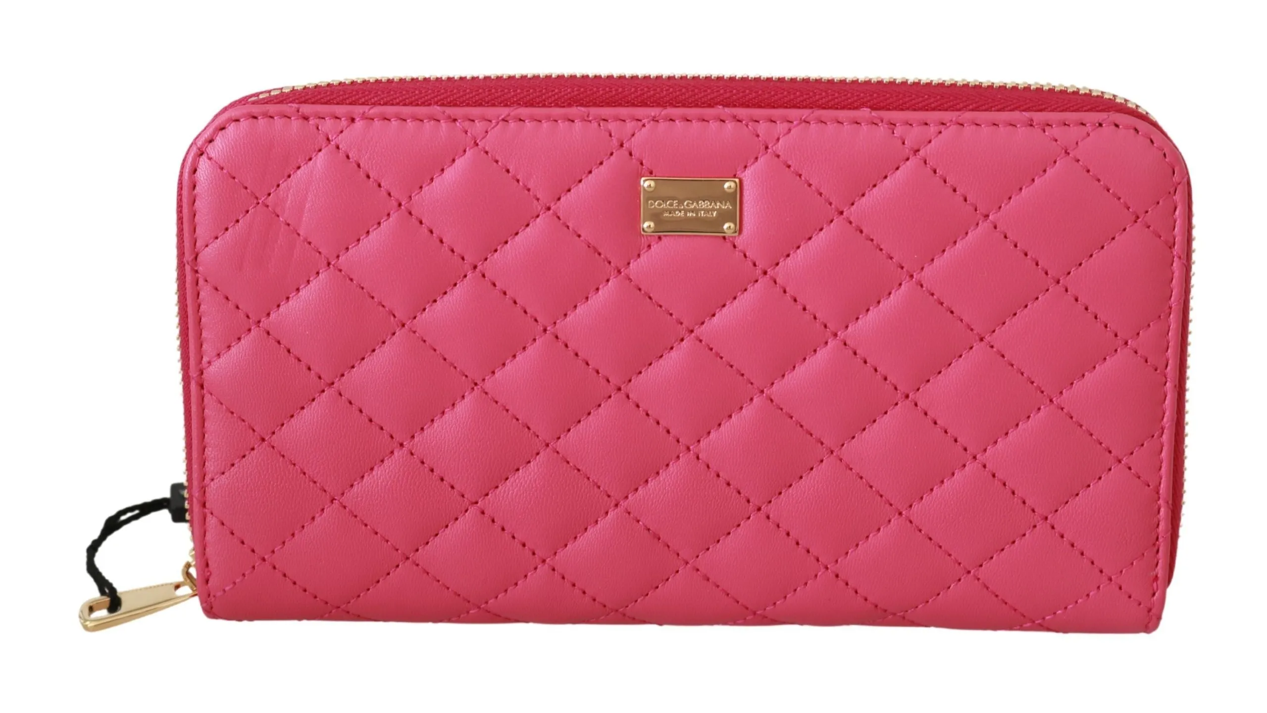 Dolce & Gabbana Women's Elegant Pink Continental Zip Wallet