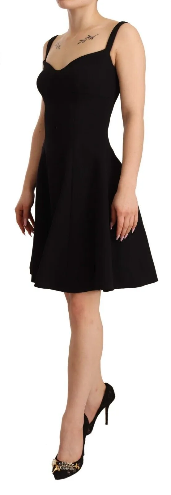 Dolce & Gabbana Women's Elegant A-Line Sheath Dress in Black