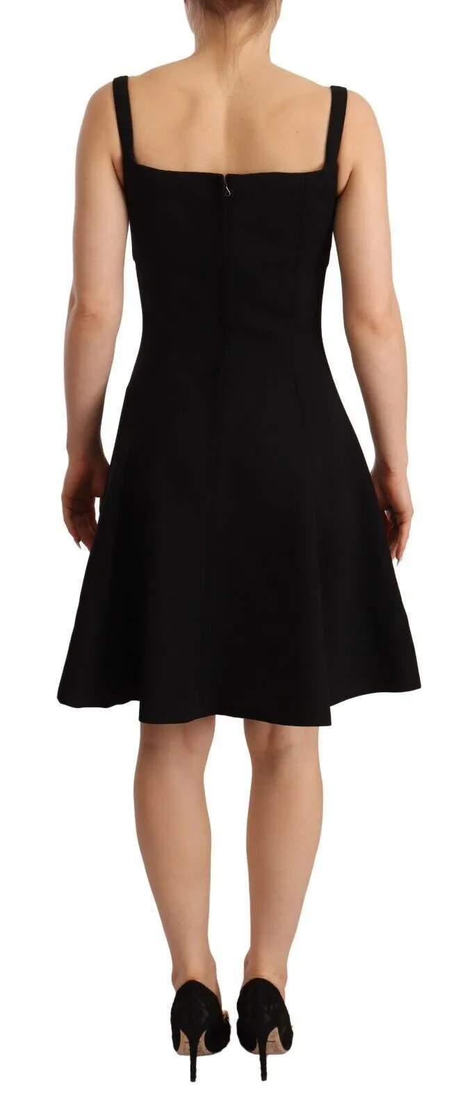 Dolce & Gabbana Women's Elegant A-Line Sheath Dress in Black