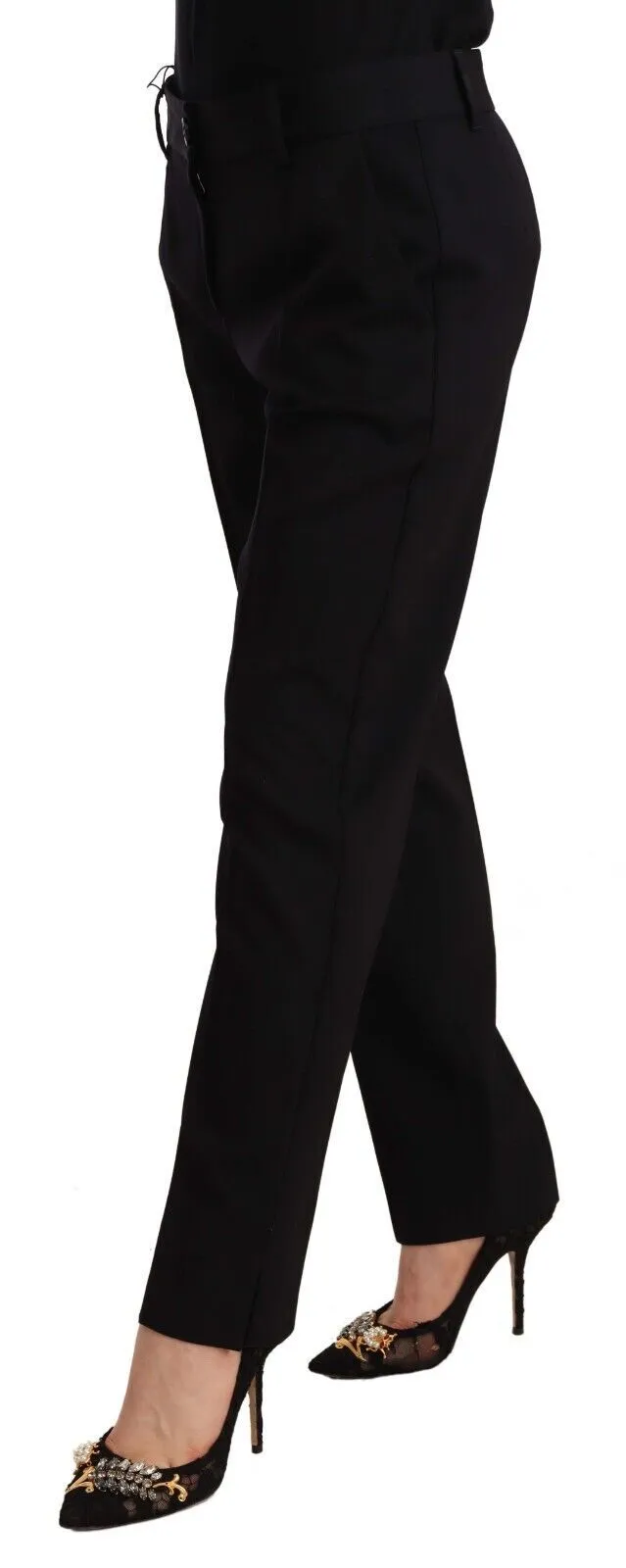 Dolce & Gabbana Women's Elegant Tailored Wool Blend Trousers