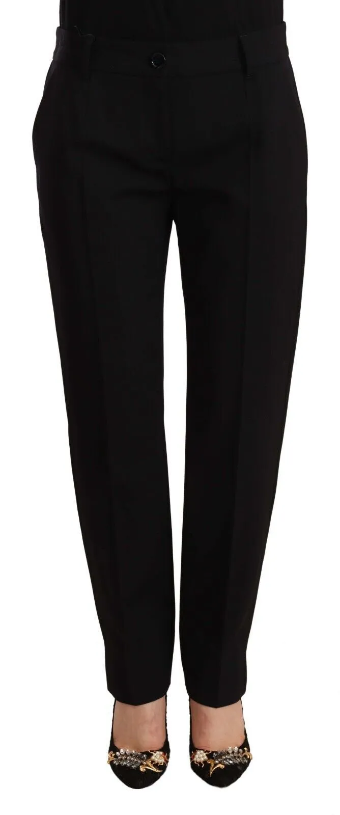 Dolce & Gabbana Women's Elegant Tailored Wool Blend Trousers