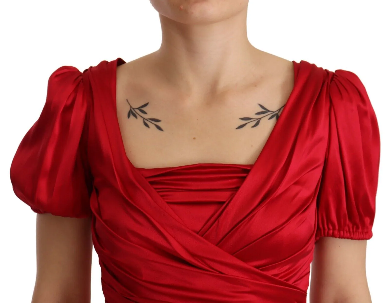 Dolce & Gabbana Women's Elegant Red Silk Stretch Mermaid Dress