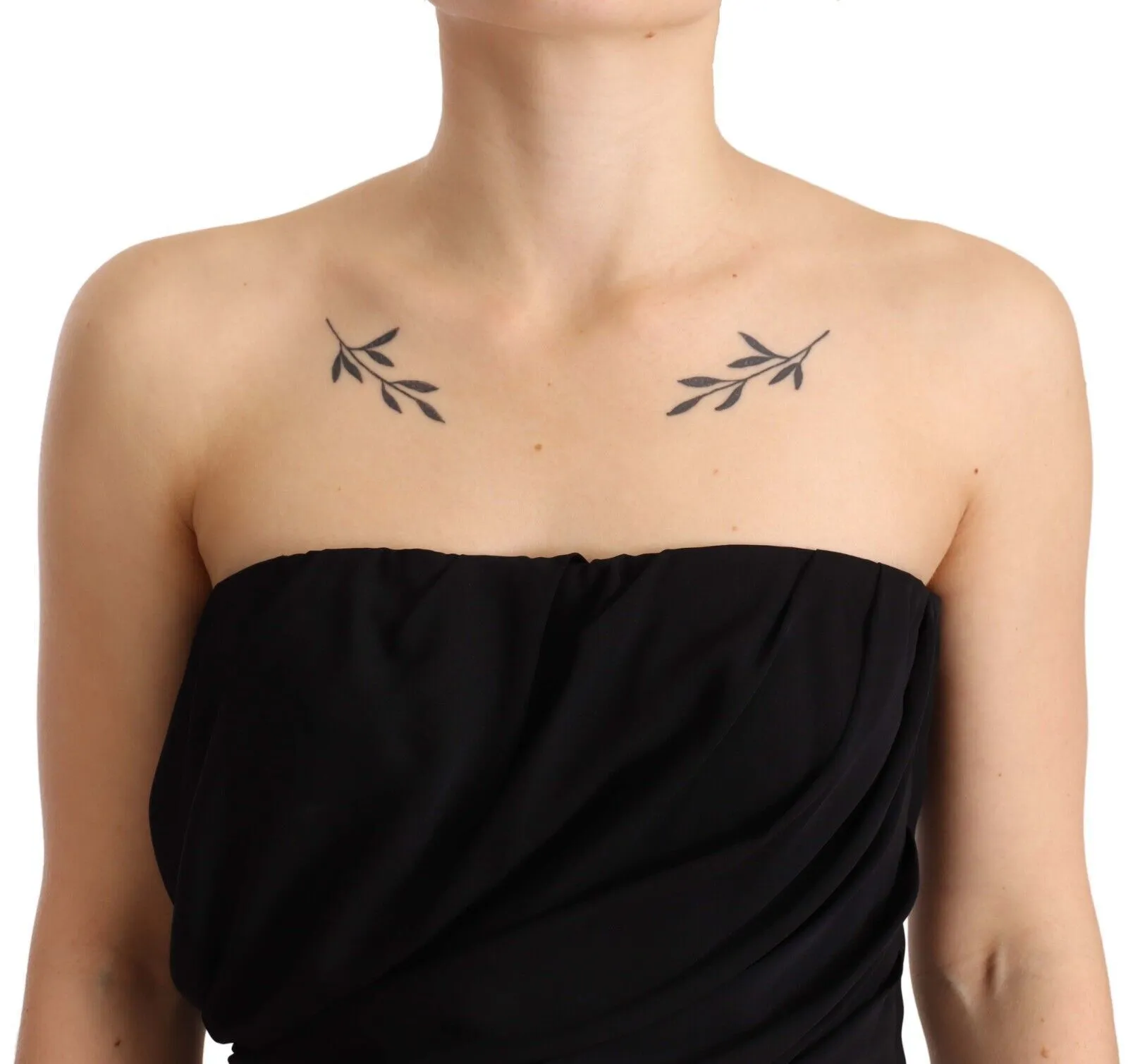 Dolce & Gabbana Women's Elegant Strapless Silk Midi Dress
