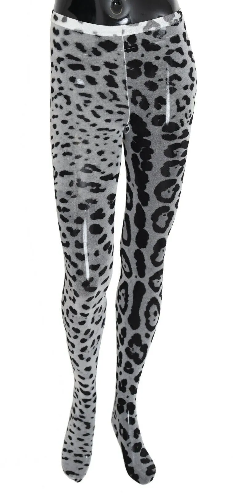 Dolce & Gabbana Women's Elegant Leopard Print Nylon Stockings