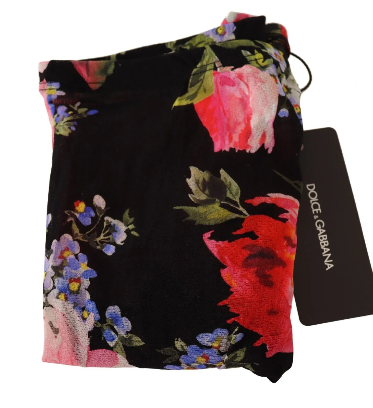 Dolce & Gabbana Women's Floral Noir Nylon Tights - Elegance in Bloom