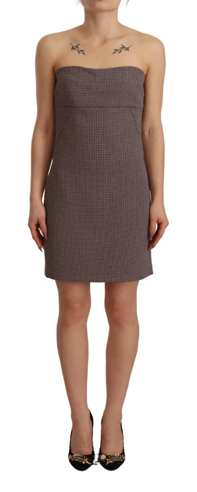 Costume National Women's Sleek Strapless Mini Sheath Dress