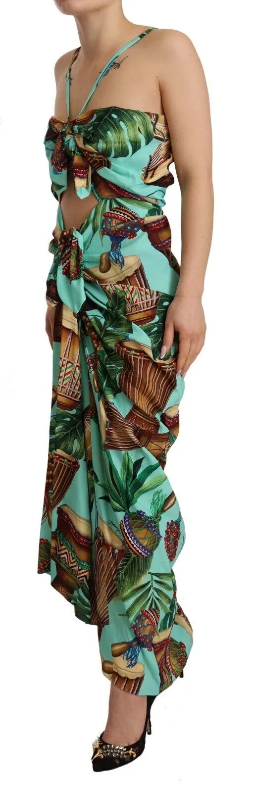 Dolce & Gabbana Women's Exquisite Jungle Print Maxi Dress