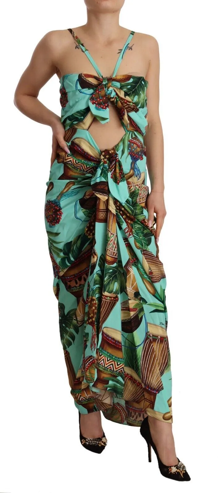Dolce & Gabbana Women's Exquisite Jungle Print Maxi Dress